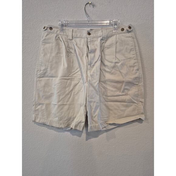 Dockers Men's Size 36 Pleated Khaki Shorts Tan - Picture 1 of 7